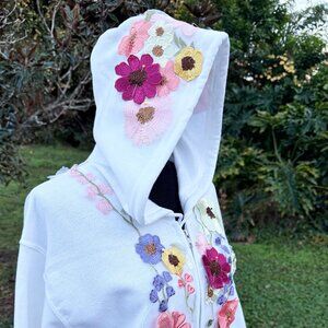 3D MULTI COLOR FLORAL HOODIE - READY TO SEW!  "Make me an offer"!!